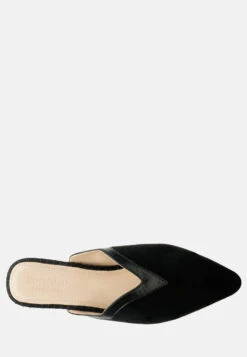 ORLA Black Classic Suede Walking Mules -Rag & Co Shop 1 1