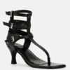 NEREID Black Kitten Heel Cut Out Gladiator Sandals -Rag & Co Shop 2 6291dd20 7b2a 4aba 815b da84357ae3a5