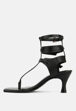 NEREID Black Kitten Heel Cut Out Gladiator Sandals -Rag & Co Shop 4 9bbc1f45 3c88 4243 b977 08c5649df3ae