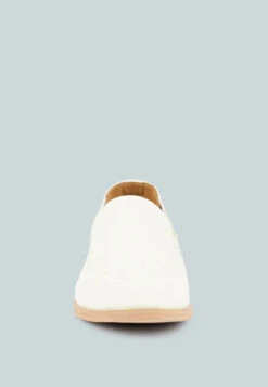 BOUGIE White Organic Canvas Loafers -Rag & Co Shop 5