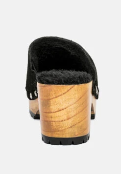 TULLEY Suede Clogs Mules In Black -Rag & Co Shop 6 f9099f73 8274 47e4 8c03 9be73f07ace7