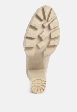 CORINNE Beige Chain Embellished Chunky Loafers -Rag & Co Shop 762X110008 b9b08697 99f2 45a2 b4dc 8281714a682e