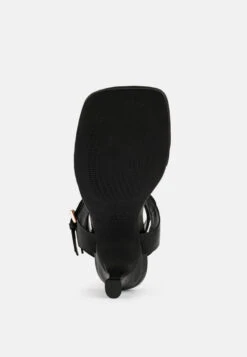 NEREID Black Kitten Heel Cut Out Gladiator Sandals -Rag & Co Shop 8 113d96a4 4e24 42f5 810d 3ba96294d54a