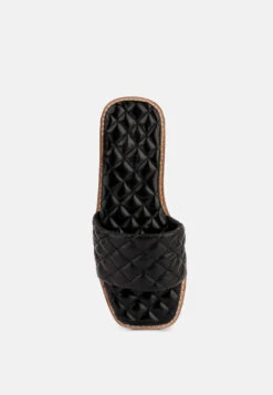 ODALTA Black Handcrafted Quilted Summer Flats -Rag & Co Shop 8 7a742f11 93f8 4206 a85c c8a5f8764dec