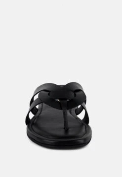 ANGELES Black Flat Slip Ons -Rag & Co Shop ANGELESBlackFlatSlipOns RCSH4100BLACK 3