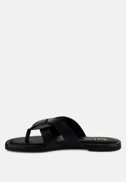 ANGELES Black Flat Slip Ons -Rag & Co Shop ANGELESBlackFlatSlipOns RCSH4100BLACK 4