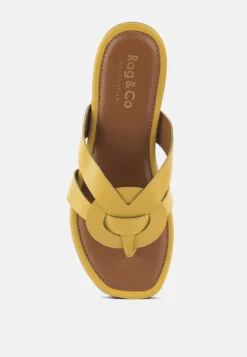 ANGELES Yellow Flat Slip Ons -Rag & Co Shop ANGELESYellowFlatSlipOns RCSH4100 YELLOW 7