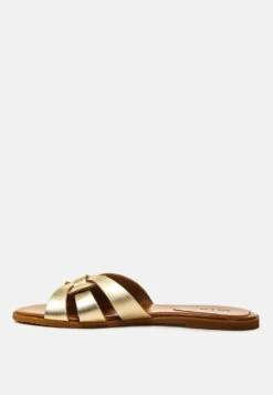 ARIS Gold Strappy Slip-on Sandal -Rag & Co Shop ARISGoldStrappySlip onSandal SH2123 Gold 7