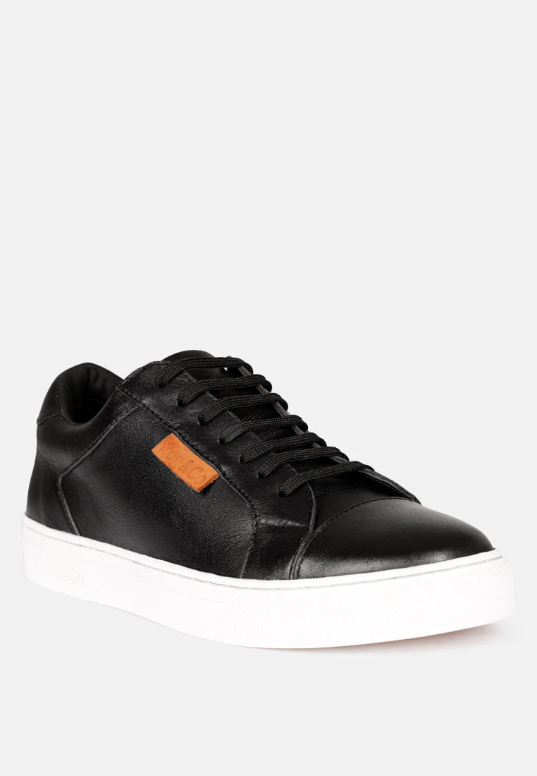ASHFORD Black Fine Leather Handcrafted Sneakers 3 ASHFORD Black Fine Leather Handcrafted Sneakers