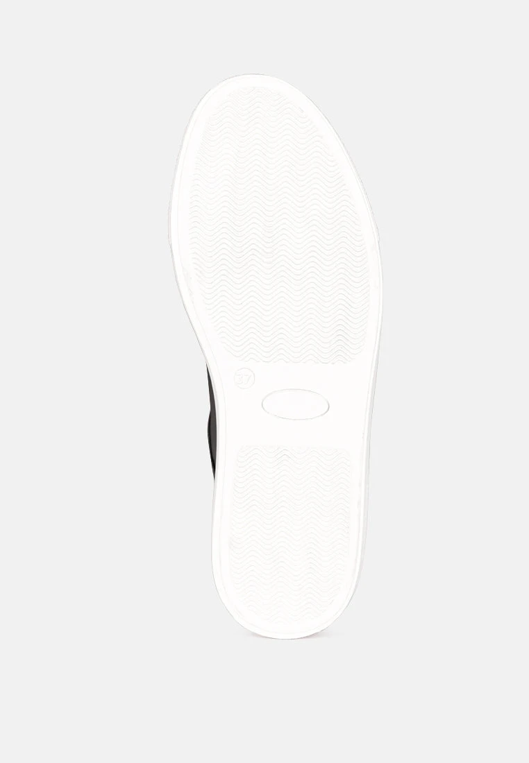 ASHFORD Black Fine Leather Handcrafted Sneakers 9 ASHFORD Black Fine Leather Handcrafted Sneakers - Image 7