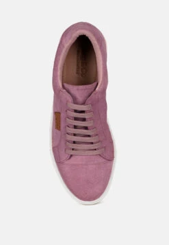 ASHFORD Pink Fine Suede Handcrafted Sneakers -Rag & Co Shop ASHFORDPinkFineLeatherHandcraftedSneakers RCSH2948 Pink 9
