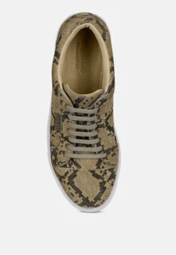 ASHFORD Snake Print Handcrafted Sneakers -Rag & Co Shop ASHFORDSnakeSkinPrintHandcraftedSneakers RCSH2948 NaturalSnake 10 781839d4 b9b1 488a 990b fc6ece743a1a