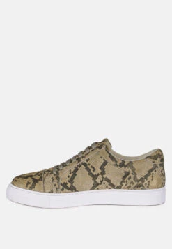 ASHFORD Snake Print Handcrafted Sneakers -Rag & Co Shop ASHFORDSnakeSkinPrintHandcraftedSneakers RCSH2948 NaturalSnake 1 982f52cf 54db 4407 aa40 6931c1f6e0e8