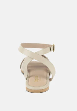 ASHTON Beige Flat Ankle Strap Sandals 13 ASHTON Beige Flat Ankle Strap Sandals -Rag & Co Shop ASHTONBeigeFlatAnkleStrapSandals RCSH4099 BEIGE 4