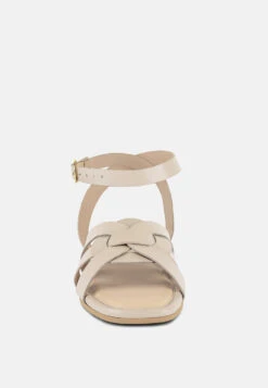 ASHTON Beige Flat Ankle Strap Sandals 11 ASHTON Beige Flat Ankle Strap Sandals -Rag & Co Shop ASHTONBeigeFlatAnkleStrapSandals RCSH4099 BEIGE 7
