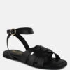 ASHTON Black Flat Ankle Strap Sandals -Rag & Co Shop ASHTONBlackFlatAnkleStrapSandals RCSH4099 BLACK 6 6807c1db 4398 4d2f b0c3 d41ab641bf9f