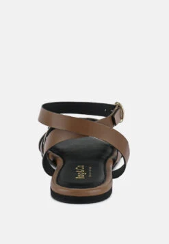 ASHTON Tan Flat Ankle Strap Sandals 13 ASHTON Tan Flat Ankle Strap Sandals -Rag & Co Shop ASHTONTanFlatAnkleStrapSandals RCSH4099 TAN 6