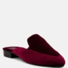 BATISTE Burgundy Velvet Handcrafted Mules -Rag & Co Shop BATISTEBurgundyVelvetHandcraftedMules RCSH3124 Burgundy 2