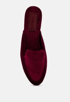 BATISTE Burgundy Velvet Handcrafted Mules -Rag & Co Shop BATISTEBurgundyVelvetHandcraftedMules RCSH3124 Burgundy 7