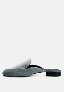 BATISTE Grey Velvet Handcrafted Mules 12 BATISTE Grey Velvet Handcrafted Mules -Rag & Co Shop BATISTEGreyVelvetHandcraftedMules RCSH3124 Grey 8