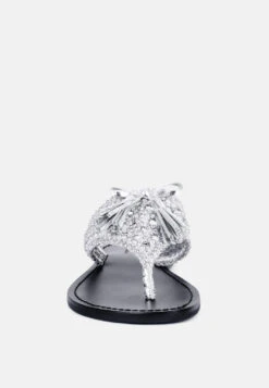 BEECH Handwoven Natural Silver Suede Tassel Thong Flats -Rag & Co Shop BEECHHandwovenNaturalSilverSuedeTasselThongFlats RCSH2951 Silver 3