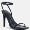 BLONDES Black Croc High Heeled Sandal 2 BLONDES Black Croc High Heeled Sandal -Rag & Co Shop BLONDESBlackCrocHighHeeledSandal RCSH3038 Black 3