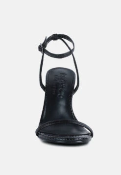 BLONDES Black Croc High Heeled Sandal -Rag & Co Shop BLONDESBlackCrocHighHeeledSandal RCSH3038 Black 5 e8665a6c 1aea 4083 8748 a9d7a4122b1d