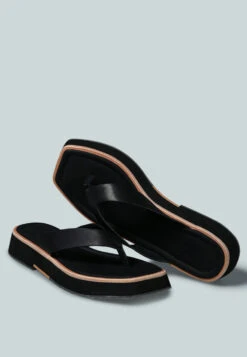 BLUNT Flat Thong Sandal In Black -Rag & Co Shop BLUNTFlatThongSandalinBlack RCSH2379 Black 3