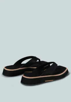 BLUNT Flat Thong Sandal In Black -Rag & Co Shop BLUNTFlatThongSandalinBlack RCSH2379 Black 4