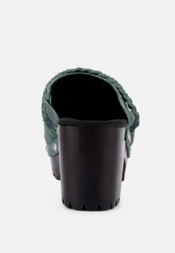 INCA Grey Fine Suede Leather Clogs -Rag & Co Shop BRAGAGreyFineSuedeHandcraftedPlatformSlides RCSH2956 Grey 3