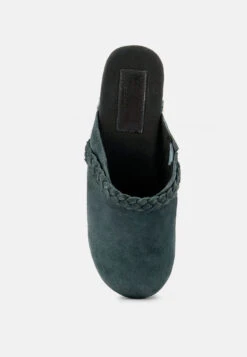 INCA Grey Fine Suede Leather Clogs -Rag & Co Shop BRAGAGreyFineSuedeHandcraftedPlatformSlides RCSH2956 Grey 7