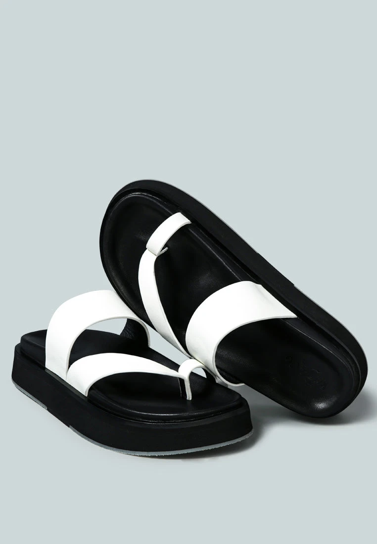 BULLOCK Slip-On Leather Sandal In White 5 BULLOCK Slip-On Leather Sandal In White - Image 3