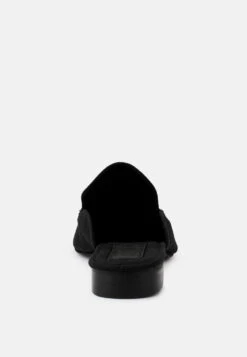 CALICO Black Organic Canvas Mules -Rag & Co Shop CALICOBlackOrganicCanvasMules RCSH3123 Black 4