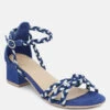 CANDANCE Blue Block Heel Sandal