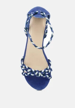CANDANCE Blue Block Heel Sandal -Rag & Co Shop CANDANCEBlockHeelSandal RCSH2024 Blue 7