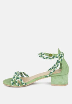 CANDANCE Green Block Heel Sandal -Rag & Co Shop CANDANCEGreenBlockHeelSandal RCSH2024 GREEN 1 7