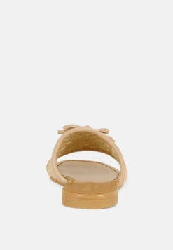 CEDAR Handwoven Natural Latte Tassel Flats -Rag & Co Shop CEDARHandwovenNaturalLatteTasselFlats RCSH2950 Latte 6