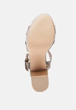 CHYPRE High Heeled Block Sandal In Tan -Rag & Co Shop CHYPREHighHeeledBlockSandalInTan RCSH2483 Tan 5