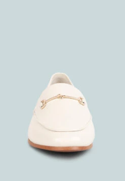 DARETH Horsebit Flat Heel Loafers In Off White -Rag & Co Shop DARETHHorsebitFlatHeelLoafersinOffWhiteRCSH4076OffWhite 3