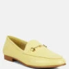 DARETH Horsebit Flat Heel Loafers In Yellow -Rag & Co Shop DARETHHorsebitFlatHeelLoafersinYellowRCSH4076Yellow 7