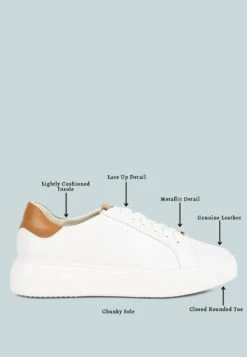 SCHICK Lace Up Leather Sneakers In Tan -Rag & Co Shop Detail 486c54f0 553b 4224 a149 b12095c49c2d