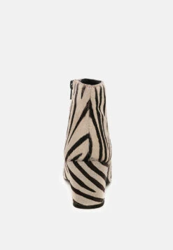 ELISSA Zebra Print Ankle Boots -Rag & Co Shop ELISSAZebraPrintAnkleBoots RCSH1944 Zebra 5