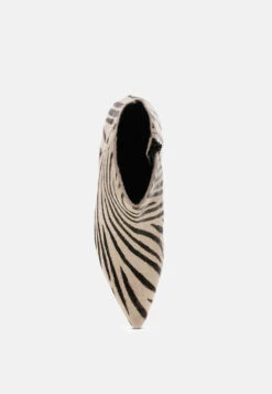 ELISSA Zebra Print Ankle Boots -Rag & Co Shop ELISSAZebraPrintAnkleBoots RCSH1944 Zebra 6