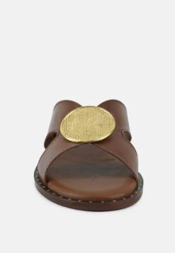 EUDORA Embellished Tan Slip-ons -Rag & Co Shop EUDORAEmbellishedTanSlip ons RCSH4092 TAN 6