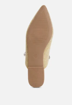 GEODE Pearl Embellished Slip On Mules In Beige -Rag & Co Shop GEODEPearlEmbellishedSlipOnMules RCSH3111 beige 4