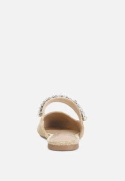 GEODE Pearl Embellished Slip On Mules In Beige -Rag & Co Shop GEODEPearlEmbellishedSlipOnMules RCSH3111 beige 6