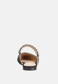 GEODE Pearl Embellished Slip On Mules In Black -Rag & Co Shop GEODEPearlEmbellishedSlipOnMules RCSH3111 black 7