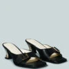 GOMEZ-ART-NOUVEAU Leather Slip-On Sandal In Black -Rag & Co Shop GOMEZArtNouveauLeatherSlipOnSandalinBlack RCSH2387 Black 3