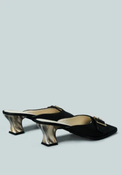 GOMEZ-ART-NOUVEAU Leather Slip-On Sandal In Black -Rag & Co Shop GOMEZArtNouveauLeatherSlipOnSandalinBlack RCSH2387 Black 4