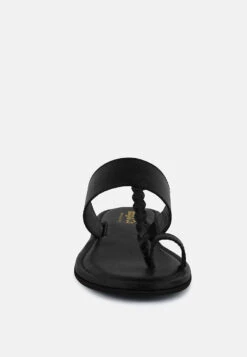 HARRIS Black Toe Ring Braided Slip Ons -Rag & Co Shop HARRISBlackToeRingBraidedSlipOns RCSH4097 BLACK 3 2a9ff8ad 8a73 4a94 abab b73941d5f400